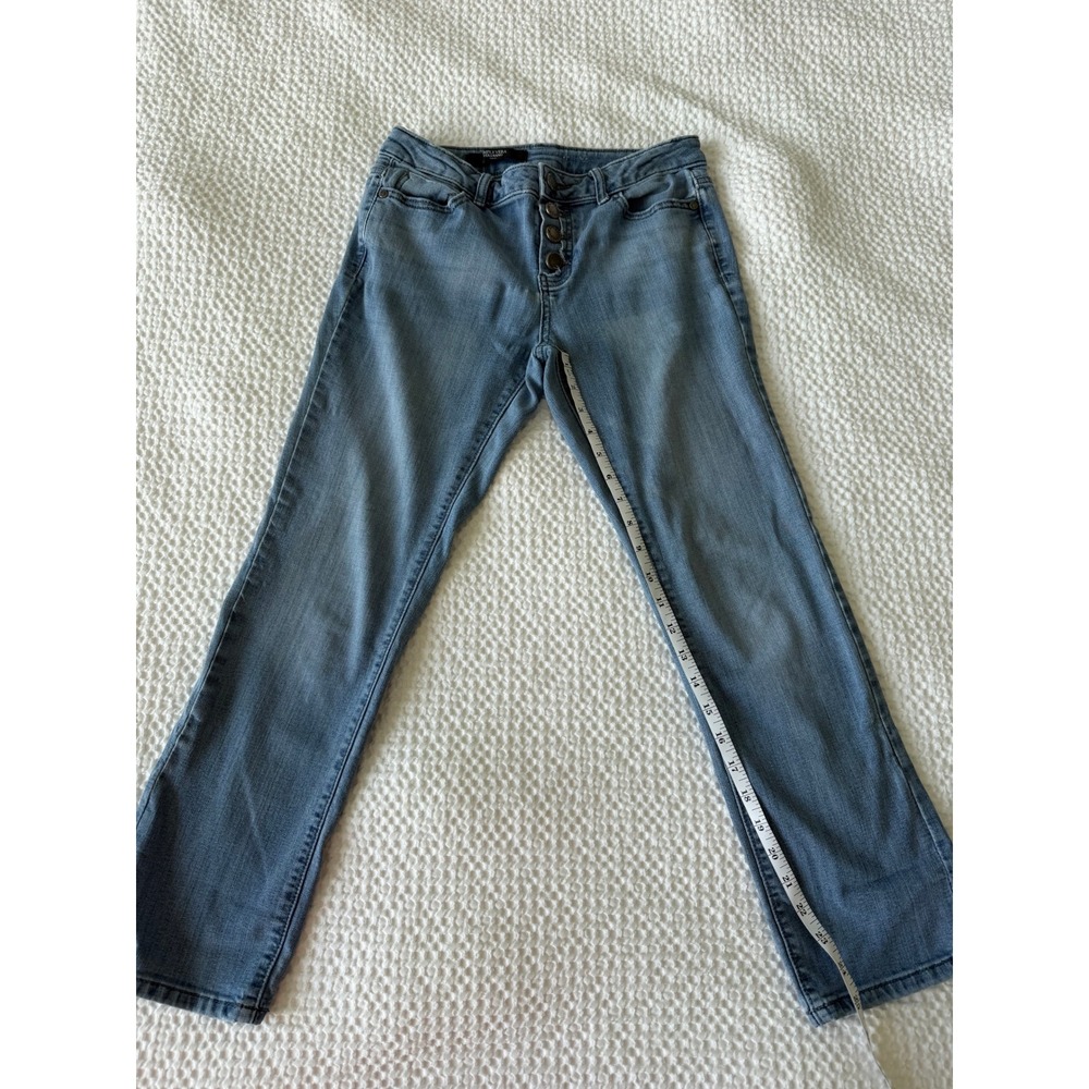 Simply Vera Vera Wang Jeans Womens 4 Blue Denim Straight Leg Button Fly Stretch